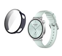 Custodia per Xiaomi Watch S4 da 41 mm, per smartwatch, a 360°, in policarbonato, rigido, per paraurti, custodia smartwatch (blu scuro)