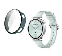 Custodia per Xiaomi Watch S4 da 41 mm, per smartwatch, a 360°, in policarbonato, rigido, protezione per paraurti, custodia smartwatch (verde)