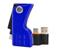 Custodia per YubiKey 5 NFC & 5C NFC, portachiavi e adattatore (Blu)