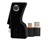 Custodia per YubiKey 5 NFC & 5C NFC, portachiavi e adattatore (Nero)
