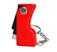 Custodia per YubiKey 5 NFC & 5C NFC, portachiavi e catenella (Rosso)