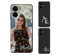 Custodia personalizzata compatibile con Cricket Icon 2026 / AT&T Propel 3 5G, custodia protettiva in silicone TPU, custodia protettiva morbida antiurto regalo unico, nero