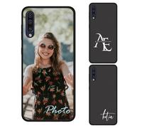 Custodia personalizzata compatibile con Samsung Galaxy A50 Foto personalizzata - Cover protettiva in silicone TPU con immagine personalizzata, regalo unico, nero