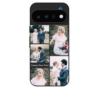 Custodia personalizzata con foto collage per Google Pixel 11 Pro XL | Immagine personalizzata con nome stile monogramma, cover protettiva morbida e sottile in TPU, custodia unica regalo di