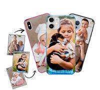 Custodia personalizzata per iPhone. [L'artista sei tu] [custodia personalizzabile]. Personalizza la tua custodia [Protezione anticaduta] [Anti-graffio] (silicone nero - iPhone 7-8-SE-SE 2022)