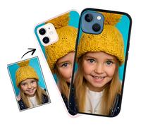 Custodia personalizzata per iPhone. [L'artista sei tu] [custodia personalizzabile]. Personalizza la tua custodia [Protezione anticaduta] [Anti-graffio] (silicone liquido nero - iPhone 13)