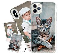 Custodia personalizzata per iPhone. [L'artista sei tu] [custodia personalizzabile]. Personalizza la tua custodia [Protezione anticaduta] [Anti-graffio] (silicone trasparente - iPhone 12 Mini)