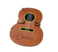 Custodia personalizzata per plettri di chitarra, design personalizzato per chitarra, regali di stoccaggio in pelle portatile per gli amanti della chitarra, festa del papà, regalo per il fidanzato