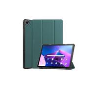 Custodia pieghevole a tre ante verde scuro compatibile con Lenovo Tab M10Plus (3a generazione).