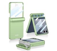 Custodia pieghevole magnetica ultra sottile per Samsung Galaxy Z Flip 7, custodia protettiva all-inclusive per Z Flip7, cover adesiva anti-goccia con penna capacitiva (verde chiaro, Samsung Galaxy Z