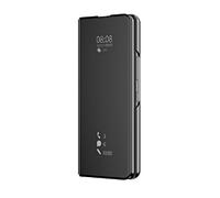 Custodia Placcatura Specchio Compatibile per HONOR Magic5 Lite Funzione Stand Traslucido Clear View Standing Cover 360 Gradi Protezione Cassa Mirror Flip Anti Graffio Bumper,Nero