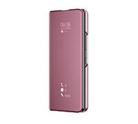 Custodia Placcatura Specchio Compatibile per Xiaomi 15C 4G Funzione Stand Traslucido Clear View Standing Cover 360 Gradi Protezione Cassa Mirror Flip Anti Graffio Bumper,Rosa