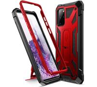 Custodia Poetic Spartan Series progettata per Galaxy S20+ Plus, robusta, a doppio strato, con accenti di colore metallizzato, in pelle pregiata,