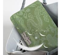 Custodia Porta Ance in Legno per 6 Ance Oboe con Design Traspirante, Compatta e Raffinata, Copertura in Tessuto di Seta (Verde)