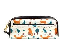 Custodia Porta Cancelleria Sly Foxes And Tree Leave Mushroom Astuccio Portapenne Con Scomparti Astucci Matite Aesthetic Astucci Per Adolescente Matite Adulto