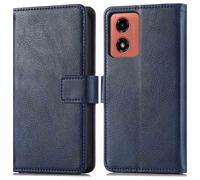 IMOSHION Porta Carte De Luxe Cover per Motorola Moto G04/Moto G24, Blu scuro