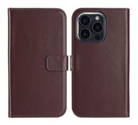 custodia porta carte in vera pelle adatta per Apple iPhone 16 Pro