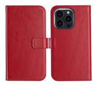 SELENCIA de luxe CUSTODIA A LIBRO per Apple iPhone 16 Pro Max, Rosso