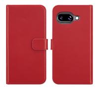 SELENCIA porta carte in vera pelle Cover per Google Google Pixel 9a, Rosso