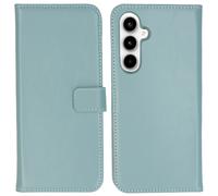SELENCIA porta carte in vera pelle Cover per Samsung Samsung Galaxy A55 (5G), Azzurro