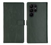 SELENCIA porta carte in vera pelle Cover per Samsung Samsung Galaxy S23 Ultra, Verde