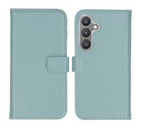 SELENCIA porta carte in vera pelle Cover per Samsung Samsung Galaxy S24, Azzurro