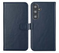 SELENCIA porta carte in vera pelle Cover per Samsung Samsung Galaxy S24 FE, Blu