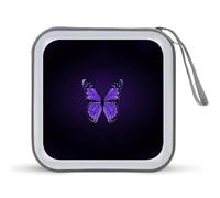 Custodia porta CD divertente viola farfalla organizzatore 40 capacità DVD Collection Storage Bag Wallet per auto casa viaggio