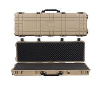 Custodia Porta Fucile Rigida con Ruote e Maniglia Plastica PP Custodia Tattica per Pistola Grande Capacità Antiurto Cassetta Degli Attrezzi per Il Tiro e La Caccia