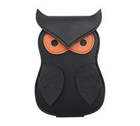 Custodia porta plettri, a di gufo, a di animale, per ukulele, con 18 scomparti, per musicisti, scatola organizer portatile per chitarra, basso, ukulele, Nero , Refer to