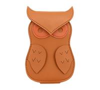 Custodia porta plettri, a di gufo, a di animale, per ukulele, con 18 scomparti, per musicisti, scatola organizer portatile per chitarra, basso, ukulele, Marrone, Refer to