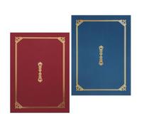 Custodia portacertificati A4 in carta 2 pezzi per diplomi | Per fogli formato documenti importanti, protezione elegante, stile vintage europeo e minimalista, uso in cerimonie di laurea