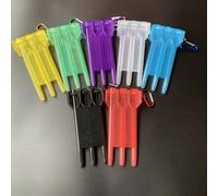 Custodia portadardi trasparente e resistente in plastica con portachiavi, adatta per punte morbide e dardi a 7 mm - Accessorio portatile per la conservazione di dardi morbidi e rigidi, un regalo perfe