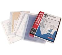 Custodia portadocumenti Folio in PVC liscio Esselte di qualità standard multiforo-16 trasparente NEW