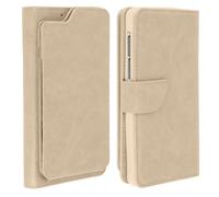Avizar Custodia portafoglio per smartphone Universale 5,5 a 6,0" porta-carte Beige