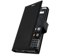 Custodia Portafoglio con Funzione Supporto per BlackBerry Keyone - Nera