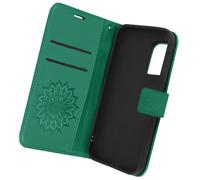 Custodia Portafoglio Galaxy S20 FE, Supporto Video Mandala a Fiori Verde