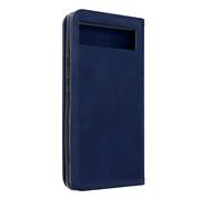Custodia Portafoglio Google Pixel 6a Soft-touch Copertina Magnetica Blu