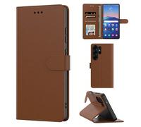 Custodia portafoglio multifunzionale marrone, custodia per telefono Android in materiale PU, impermeabile, antiurto, anti-caduta e anti-graffio con copertura completa Galaxy S10+,Galaxy A70,HUAWEI P30