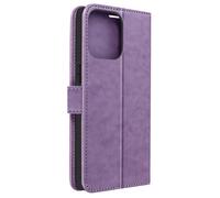 Custodia portafoglio per iPhone 14 Pro Max mandala acchiappasogni viola