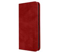 Custodia portafoglio per Samsung A34 5G funzione supporto e blocco RFID rossa