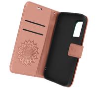 Custodia Portafoglio Samsung Galaxy S20 FE, Supporto Mandala a Fiori Rosa gold
