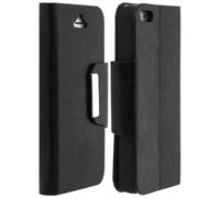 Custodia Portafoglio Stile Vintage per iPhone 5 / 5S / SE 2016 - Nera