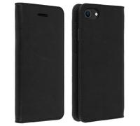 Custodia Portafoglio Vintage in Pelle per Apple iPhone SE 2020 / 7 / 8 - Nera