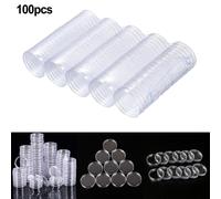 Custodia portamonete - Scatola di plastica trasparente per monete da 30 mm (100