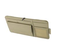 Custodia portaocchiali multifunzione con clip portaocchiali similpelle beige