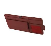 Custodia portaocchiali multifunzione con clip portaocchiali similpelle rosso