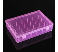 Custodia Portatile, Antipolvere, Trasparente E Vuota per 24 Rocchetti di Filo Da