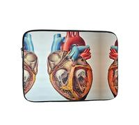 Custodia portatile antiurto per computer portatile con grafico cardiaco umano anatomia: viaggio d'affari da 12 pollici, viaggio, scuola, ufficio, per uso quotidiano.