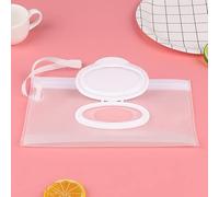 Custodia portatile bianca per salviettine da viaggio, mantiene le salviettine umide, set di porta salviettine umidificate, porta salviettine da viaggio in viaggio, contenitore dispenser ricaricabile